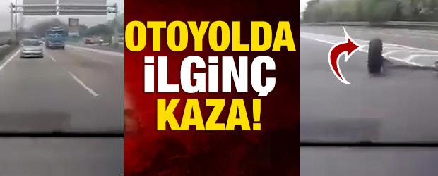 Seyir halindeki aracın dingili koptu!