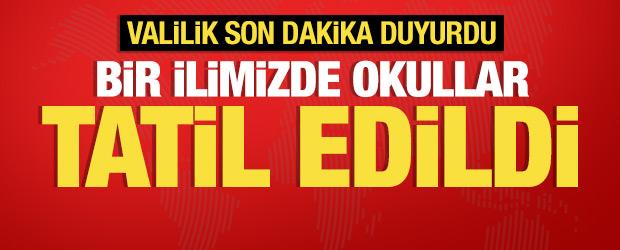 Son dakika: Bir ilimizde okullar 1 g&uuml;n tatil edildi!