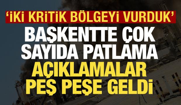 Son dakika... Riyad'da patlama sesleri! Husiler'den "vurduk" a&ccedil;ıklaması