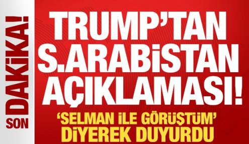 Trump'tan Suudi Arabistan a&ccedil;ıklaması! 'Husilerin tavrı &ccedil;ok k&ouml;t&uuml;'