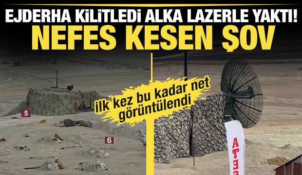 T&uuml;rk savunma sanayiinden tarihi test! Ejderha kilitledi, Alka lazerle yaktı!