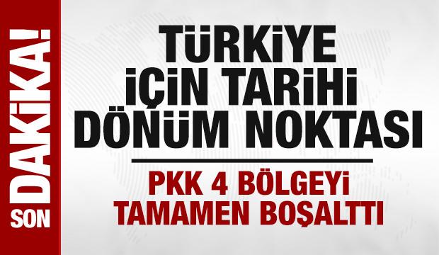 T&uuml;rkiye i&ccedil;in tarihi bir d&ouml;n&uuml;m noktası! PKK Irak'ın kuzeyinde 4 b&ouml;lgeyi tamamen boşalttı