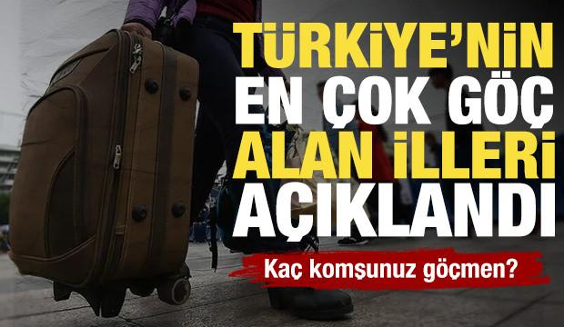 T&uuml;rkiye'nin en &ccedil;ok g&ouml;&ccedil; alan illeri a&ccedil;ıklandı! Zirvedeki şehre yetişmek imkansız...