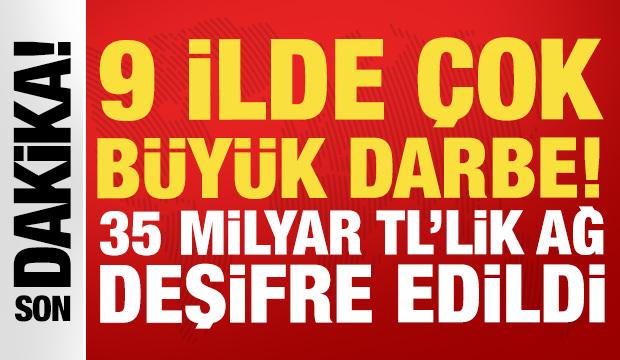 9 ilde siber su&ccedil; operasyonu: 34,7 milyar TL&rsquo;lik para trafiğine 123 g&ouml;zaltı