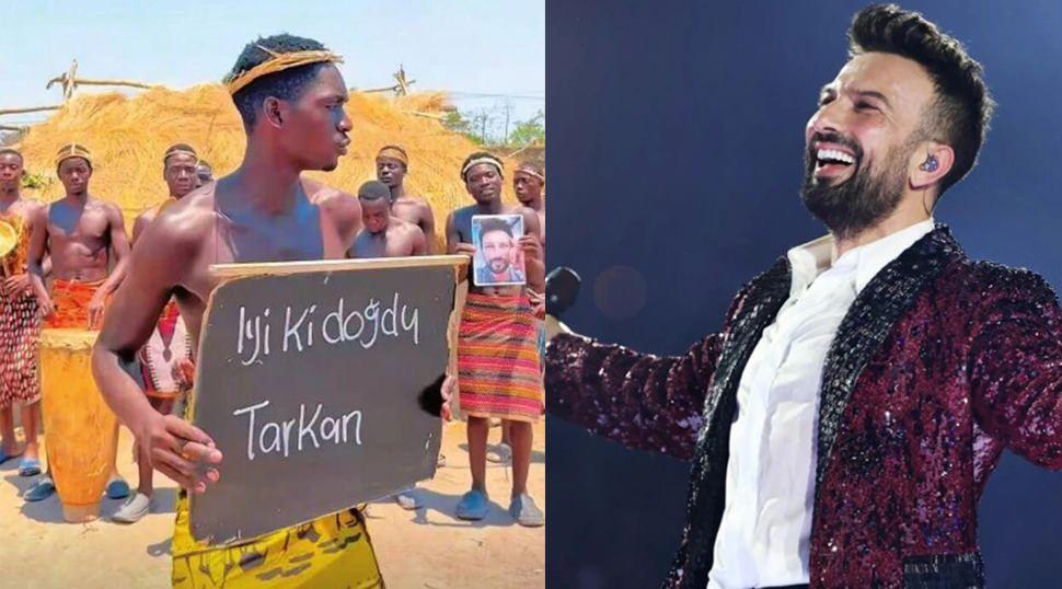 Afrikalı gen&ccedil;lerden Megastar Tarkan'a &ouml;zel kutlama! Şarkılarını s&ouml;yleyip dans ettiler