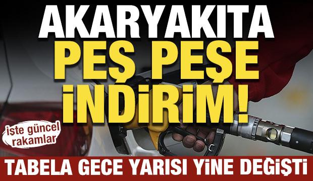 Akaryakıta peş peşe indirim! Tabela gece yarısı yine değişti: İşte g&uuml;ncel rakamlar