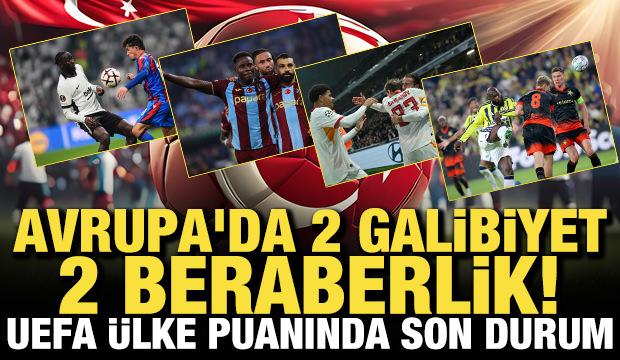 Avrupa'da 2 galibiyet 2 beraberlik! UEFA &uuml;lke puanında son durum