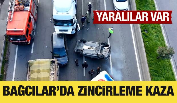 Bağcılar'da zincirleme kaza; yaralılar var