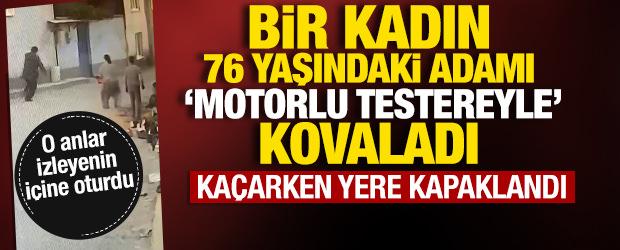 Bursa'da akılalmaz olay! Motorlu testere ile korkuttuğu yaşlı adam yere kapaklandı