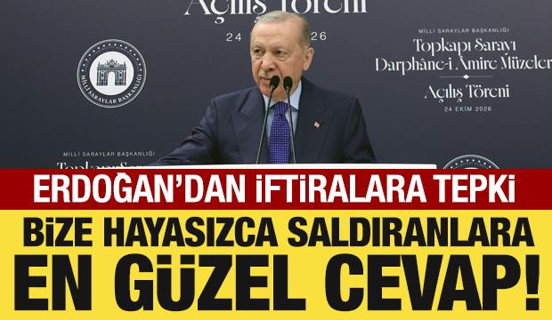 Cumhurbaşkanı Erdoğan'dan iftiralara tepki: Hayasızca saldıranlara en g&uuml;zel cevap!