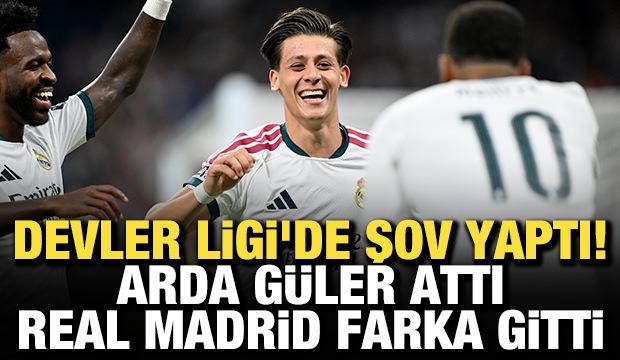 Devler Ligi'de Arda G&uuml;ler fırtınası! Arda attı, Real Madrid farka gitti
