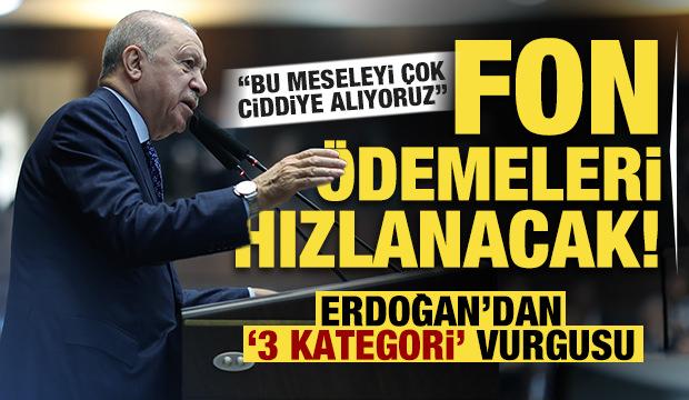 Erdoğan'dan 'fon' a&ccedil;ıklaması: &Uuml;&ccedil; farklı kategoride hassasiyetle y&ouml;netiyoruz!