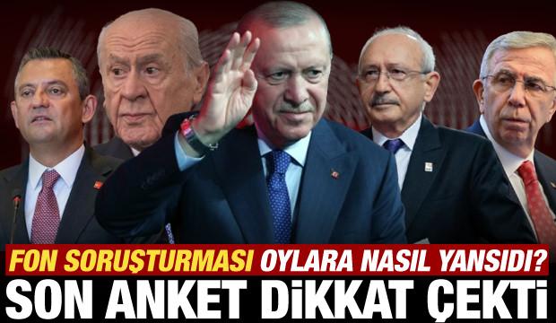 Fon soruşturmasının ardından yeni anket! İşte partiler arasındaki oy oranı...