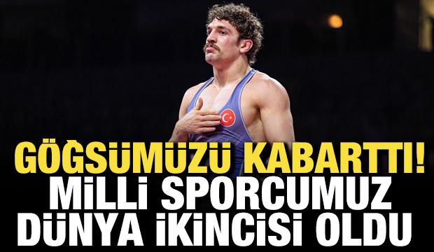 G&ouml;ğs&uuml;m&uuml;z&uuml; kabarttı! Milli sporcumuz d&uuml;nya ikincisi! 