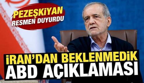 İran'dan beklenmedik ABD a&ccedil;ıklaması! Pezeşkiyan resmen duyurdu