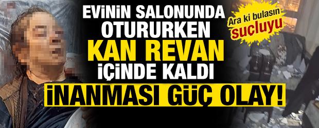 Kayseri'de inanması g&uuml;&ccedil; olay! Evinin salonunda otururken kan revan i&ccedil;inde kaldı