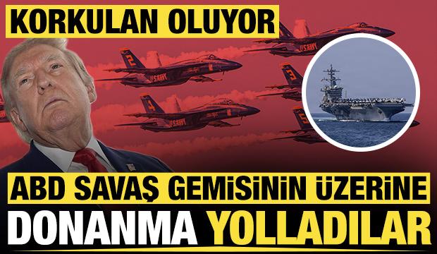 Korkulan oluyor: ABD savaş gemisinin &uuml;zerine donanma yolladılar