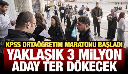 KPSS Orta&ouml;ğretim maratonu başladı: Yaklaşık 3 milyon aday ter d&ouml;kecek