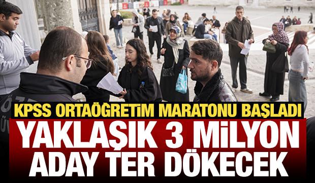 KPSS Orta&ouml;ğretim maratonu başladı: Yaklaşık 3 milyon aday ter d&ouml;kecek