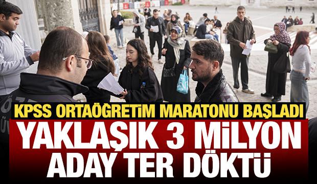 KPSS Orta&ouml;ğretim maratonu başladı: Yaklaşık 3 milyon aday ter d&ouml;kt&uuml;