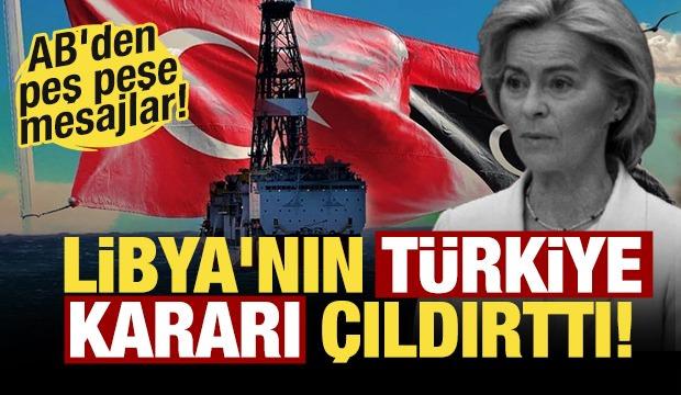 Libya T&uuml;rk&rsquo;&uuml;n mavi vatan yeminine m&uuml;h&uuml;r vurmuştu: AB&rsquo;den tepki mesajları yağdı