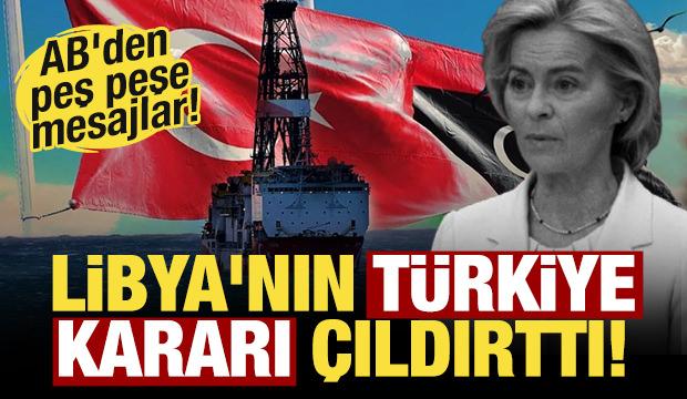 Libya T&uuml;rk&rsquo;&uuml;n mavi vatan yeminine m&uuml;h&uuml;r vurmuştu: AB&rsquo;den tepki mesajları yağdı