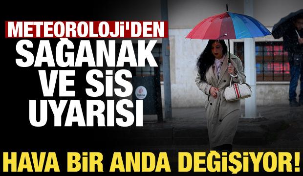 Meteoroloji 25 Ekim hava durumu raporunu a&ccedil;ıkladı: Sağanak ve sis geliyor