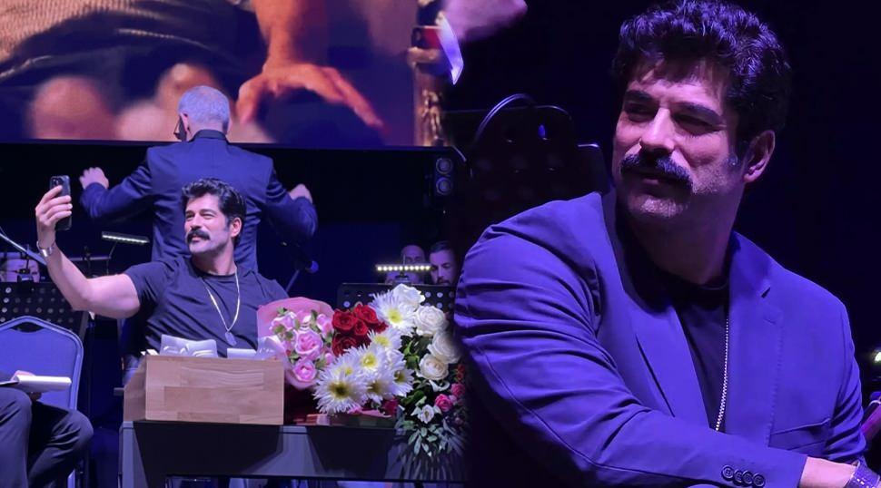 Rusya'da Burak &Ouml;z&ccedil;ivit &ccedil;ılgınlığı! Dev ekranda eşini g&ouml;r&uuml;nce &ouml;p&uuml;c&uuml;k yağdırdı