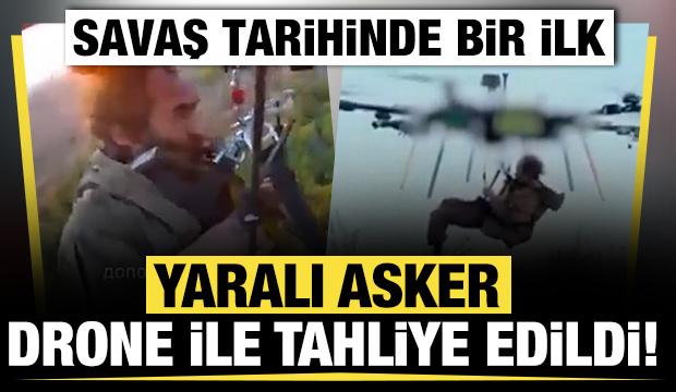 Savaş tarihinde bir ilk! Ukrayna, yaralı askeri dev hava drone'u ile tahliye etti!