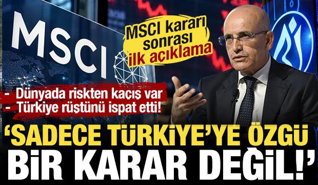 Son Dakika: Bakan Şimşek'ten MSCI a&ccedil;ıklaması: 'Sadece T&uuml;rkiye'ye &ouml;zg&uuml; bir karar değil!'