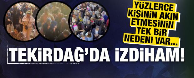 Tekirdağ'da indirim izdihamı: Y&uuml;zlerce kişi mağazaya akın etti
