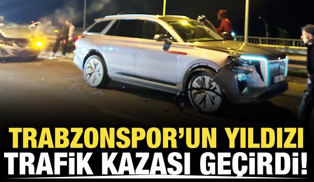Trabzonspor'un yıldızı trafik kazası ge&ccedil;irdi!