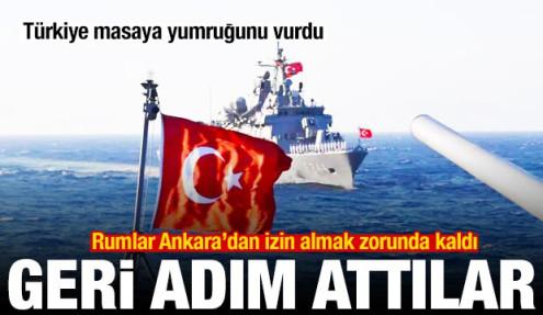 G&uuml;ney Kıbrıs geri adım attı! T&uuml;rkiye'den izin almak zorunda kaldılar
