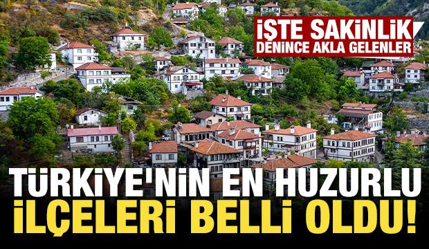 T&uuml;rkiye'nin en huzurlu il&ccedil;eleri belli oldu! İşte sakin yaşam denildiğinde &ouml;ne &ccedil;ıkan liste