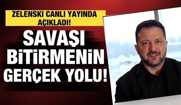Ukrayna Devlet Başkanı Zelenskiy savaşı bitirmenin ger&ccedil;ek yolunu canlı yayında a&ccedil;ıkladı