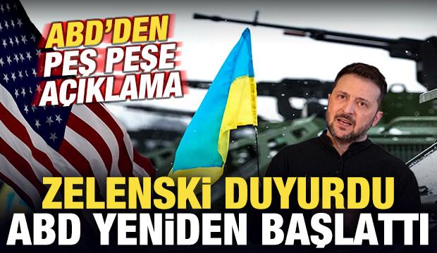 Zelenski duyurdu: ABD yeniden başlattı! ABD'den son dakika a&ccedil;ıklama geldi