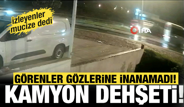 Ref&uuml;j&uuml; aşan kamyon ortalığı savaş alanına &ccedil;evirdi