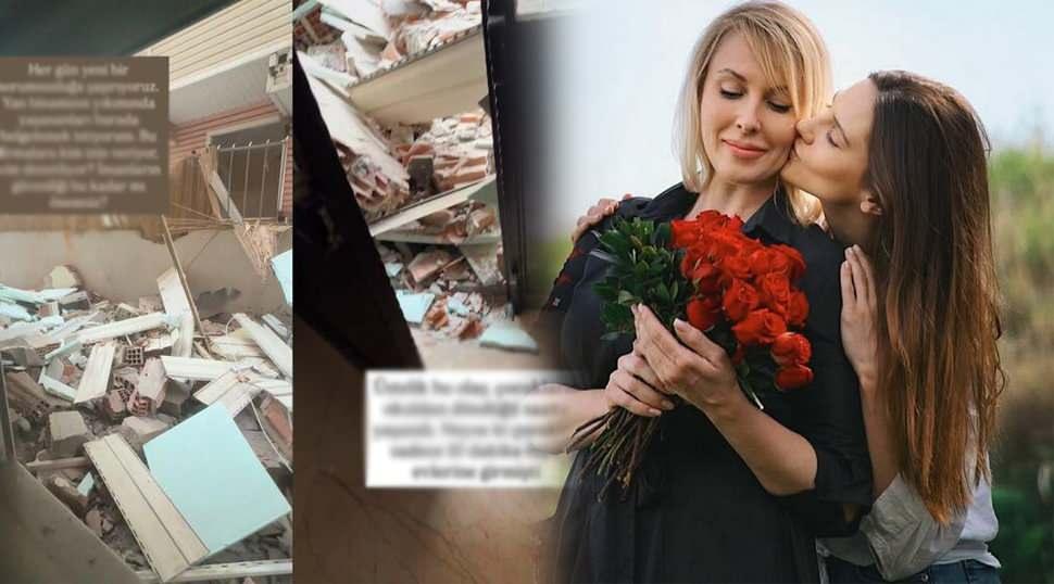 Alina Boz'un annesinden sert tepki! Yaşadığı bina yıkım sırasında zarar g&ouml;rd&uuml;