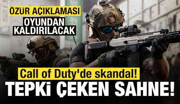 Call of Duty'de skandal! Tepki &ccedil;eken sahne! &Ouml;z&uuml;r dileyip duyurdu: Oyundan kaldıracağız
