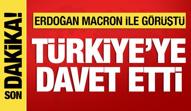 Cumhurbaşkanı Erdoğan, Macron ile g&ouml;r&uuml;şt&uuml;