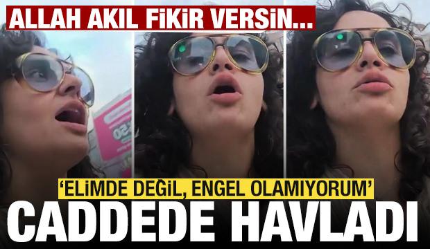 'Elimde değil, engel olamıyorum' diyerek caddede havlayarak y&uuml;r&uuml;d&uuml;