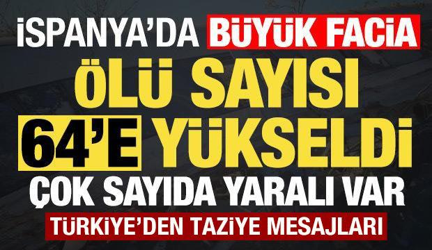 İspanya'da y&uuml;ksek hızlı trenler &ccedil;arpıştı: &Ouml;l&uuml; sayısı 64'e y&uuml;kseldi, &ccedil;ok sayıda yaralı var