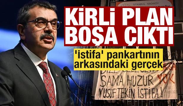 Kadık&ouml;y Lisesine y&ouml;nelik planları boşa &ccedil;ıktı! 'İstifa' pankartının arkasındaki ger&ccedil;ek