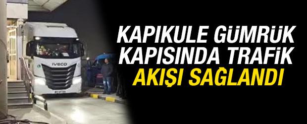 Kapıkule g&uuml;mr&uuml;k kapısında trafik akışı sağlandı