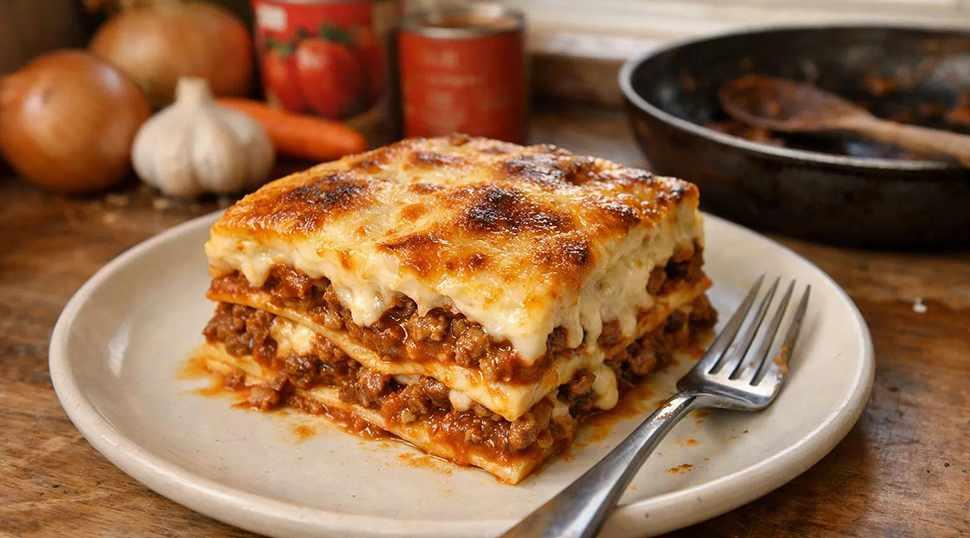 Kıymalı ve beşamel soslu lazanya tarifi! 