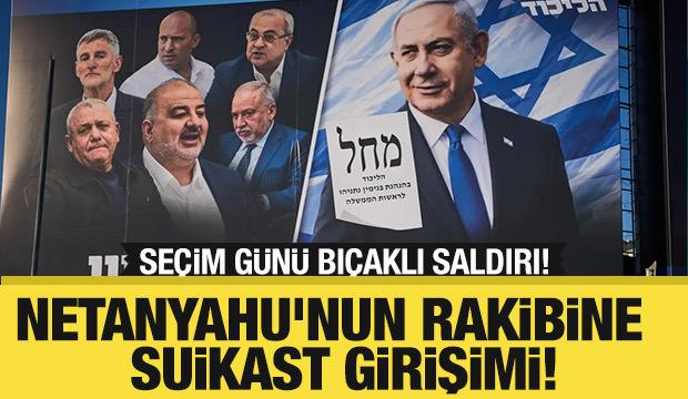 Netanyahu'nun rakibine suikast girişimi: Se&ccedil;im g&uuml;n&uuml; bı&ccedil;aklı saldırı!