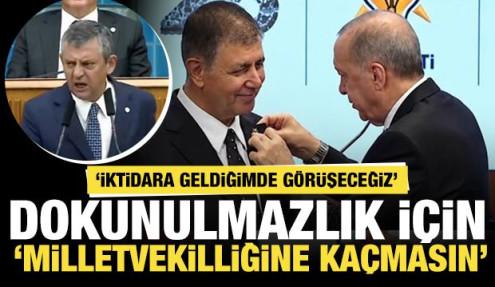 &Ouml;zel yine Cemil Tugay'ı hedef aldı: "Dokunulmazlıkla milletvekilliğine falan ka&ccedil;ırmazlar"