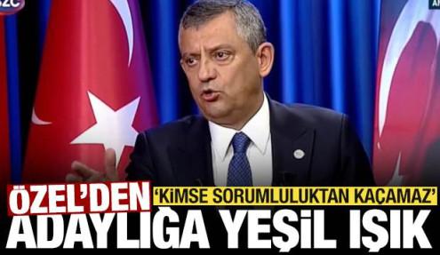 &Ouml;zg&uuml;r &Ouml;zel'den cumhurbaşkanlığı adaylığına yeşil ışık