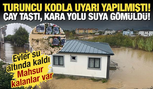 Peş peşe uyarılar yapılmıştı: Muğla'da sel! &Ccedil;ay debisi y&uuml;kseldi, sokaklar g&ouml;le d&ouml;nd&uuml;!