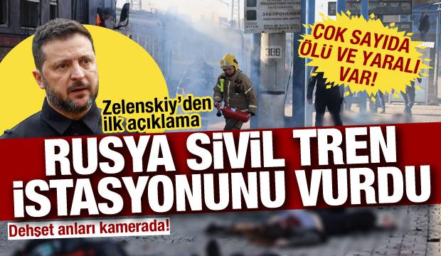 Rusya Dnipro'da tren istasyonunu vurdu: 13 &ouml;l&uuml;! Zelenksiy'den ilk a&ccedil;ıklama